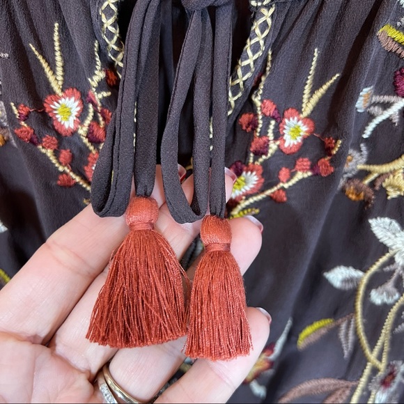 JOHHNY WAS Workshop silk embroidered tunic - Picture 3 of 8